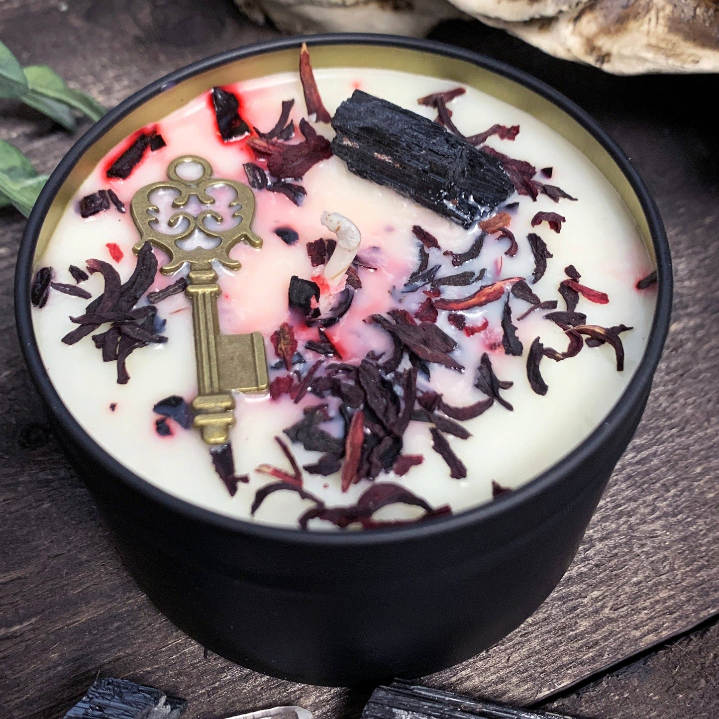 Hecate Goddess Candle • Witchy Herb & Crystal Infused Candle