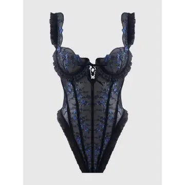 Harper Embroidered Mesh Teddy/XL