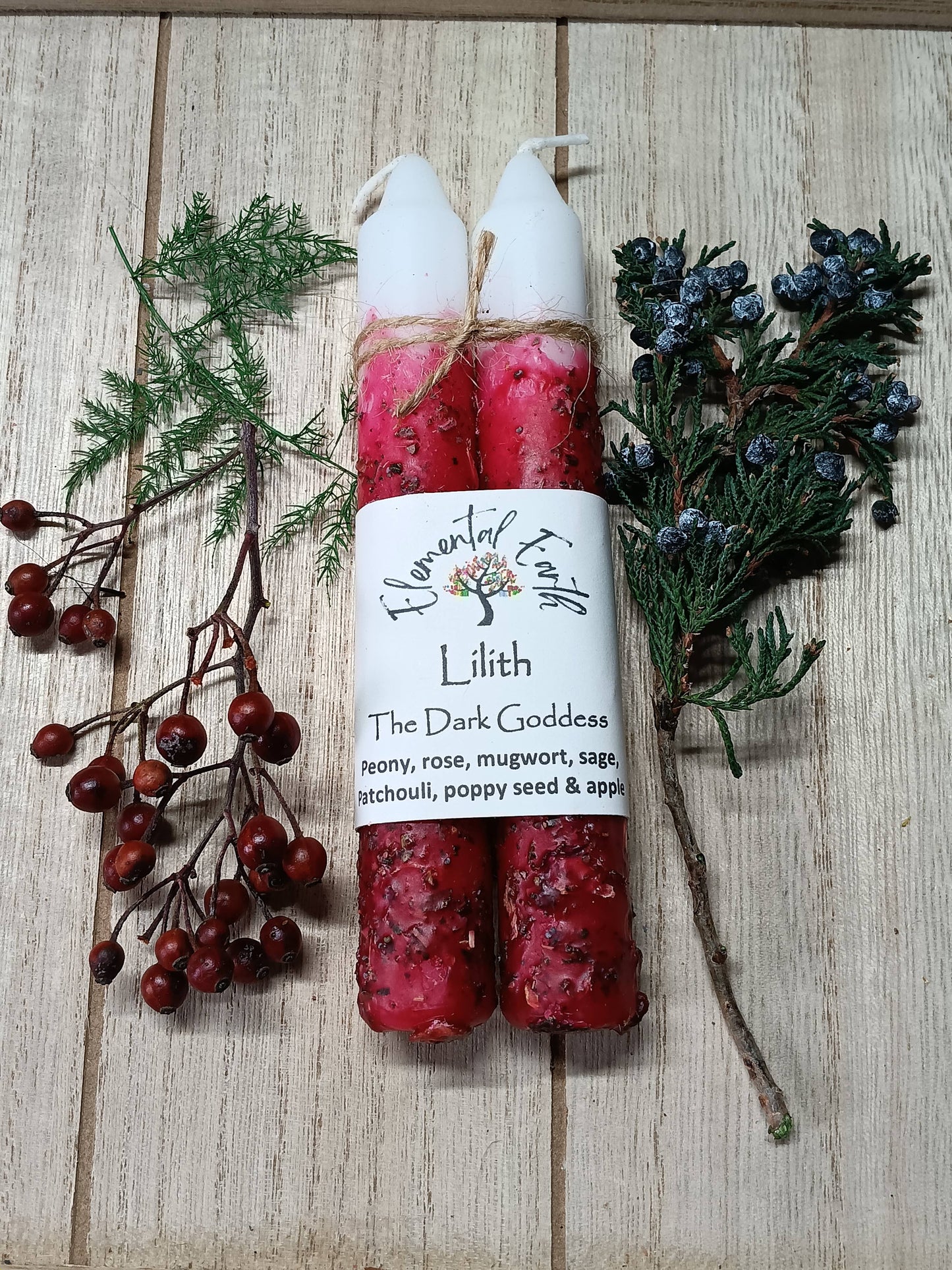 Lilith Herbal Intention 6 inch Candles