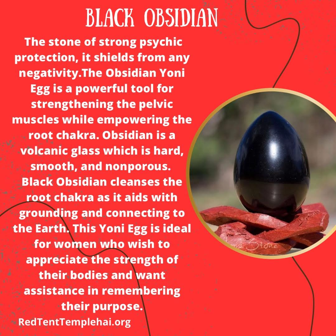 Crystal Yoni Egg/ BLACK OBSIDIAN