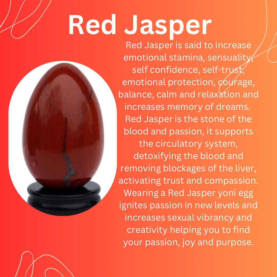 Crystal Yoni Egg/ RED JASPER
