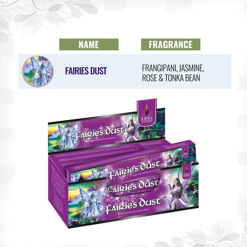 Masala Incense Sticks - Soul Sticks Fairies Dust (12)