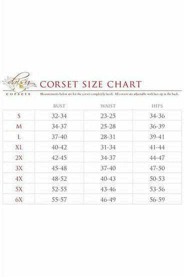 Lavish Black Sweetheart Front Zipper Corset: Large
