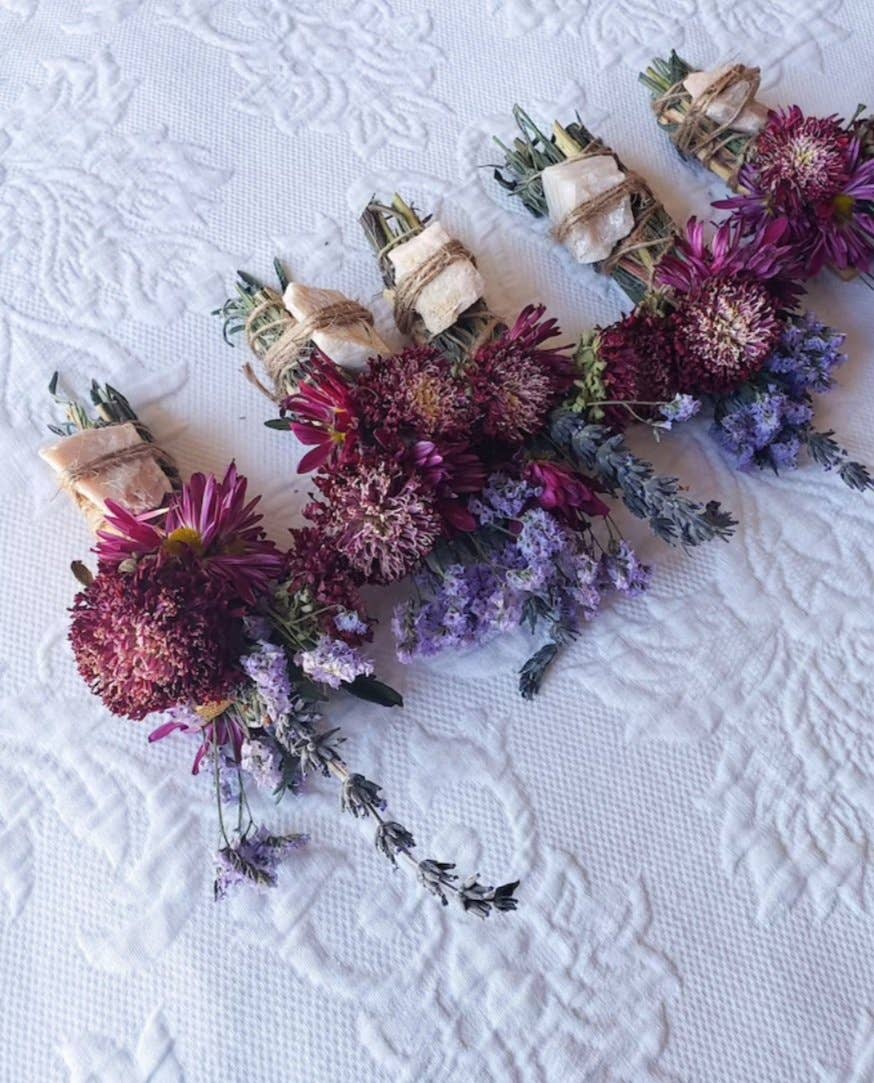 Moonstone Smudge Stick with Lavender and Palo Santo Wood