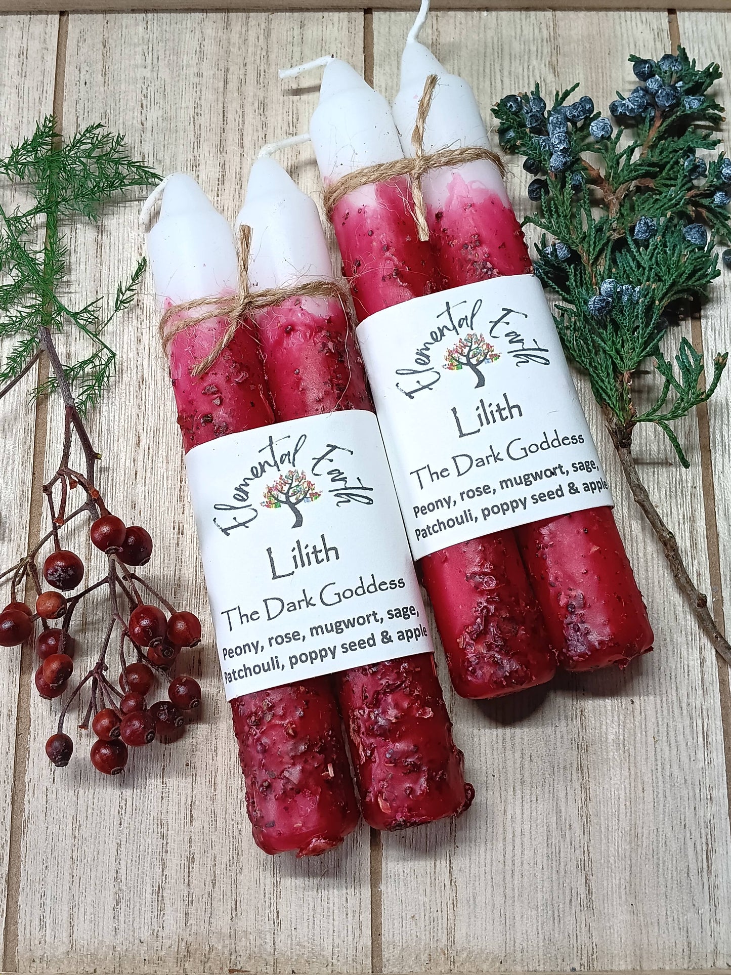 Lilith Herbal Intention 6 inch Candles