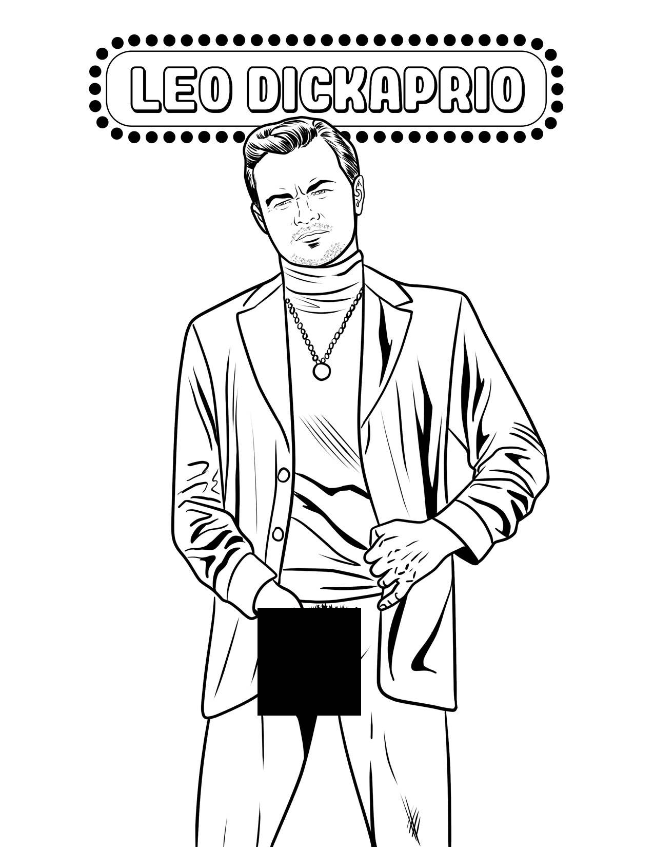 Huge Dicks Coloring Book, CB-024: Red, Black, White