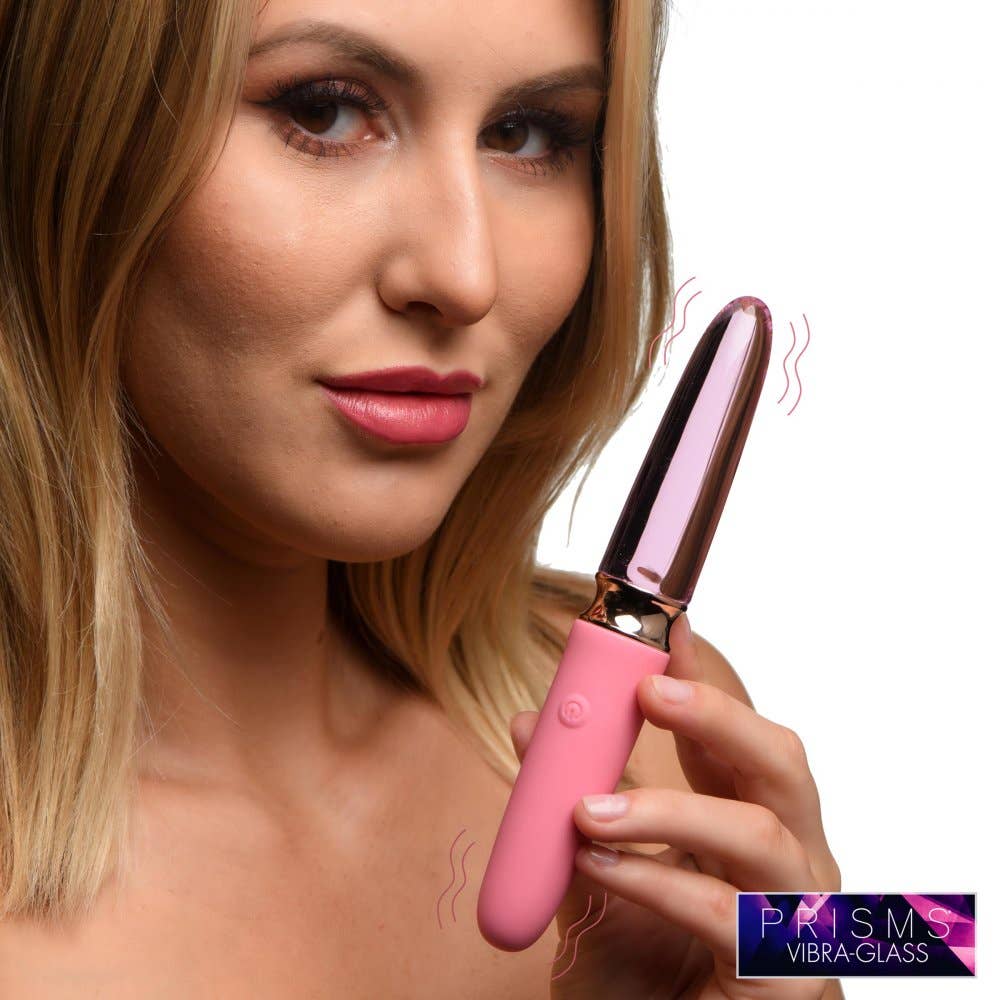 Vibra-Glass 10X Rosé Dual Ended Smooth Silicone/Glass