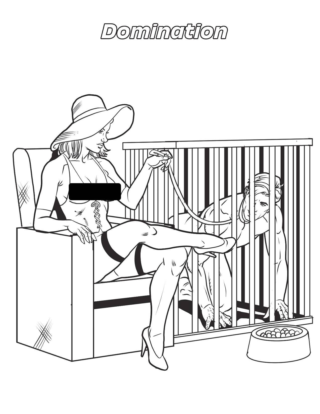 Fetishes Are Fun Coloring Book, CB-015: Red, Black