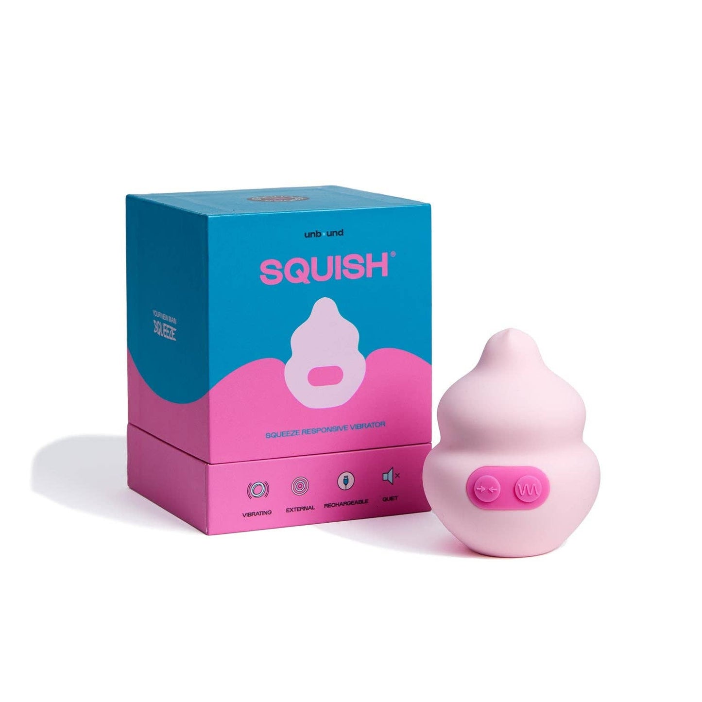 Squish Silicone Sex Toy, USB Rechargeable & Waterproof: Aqua/Teal