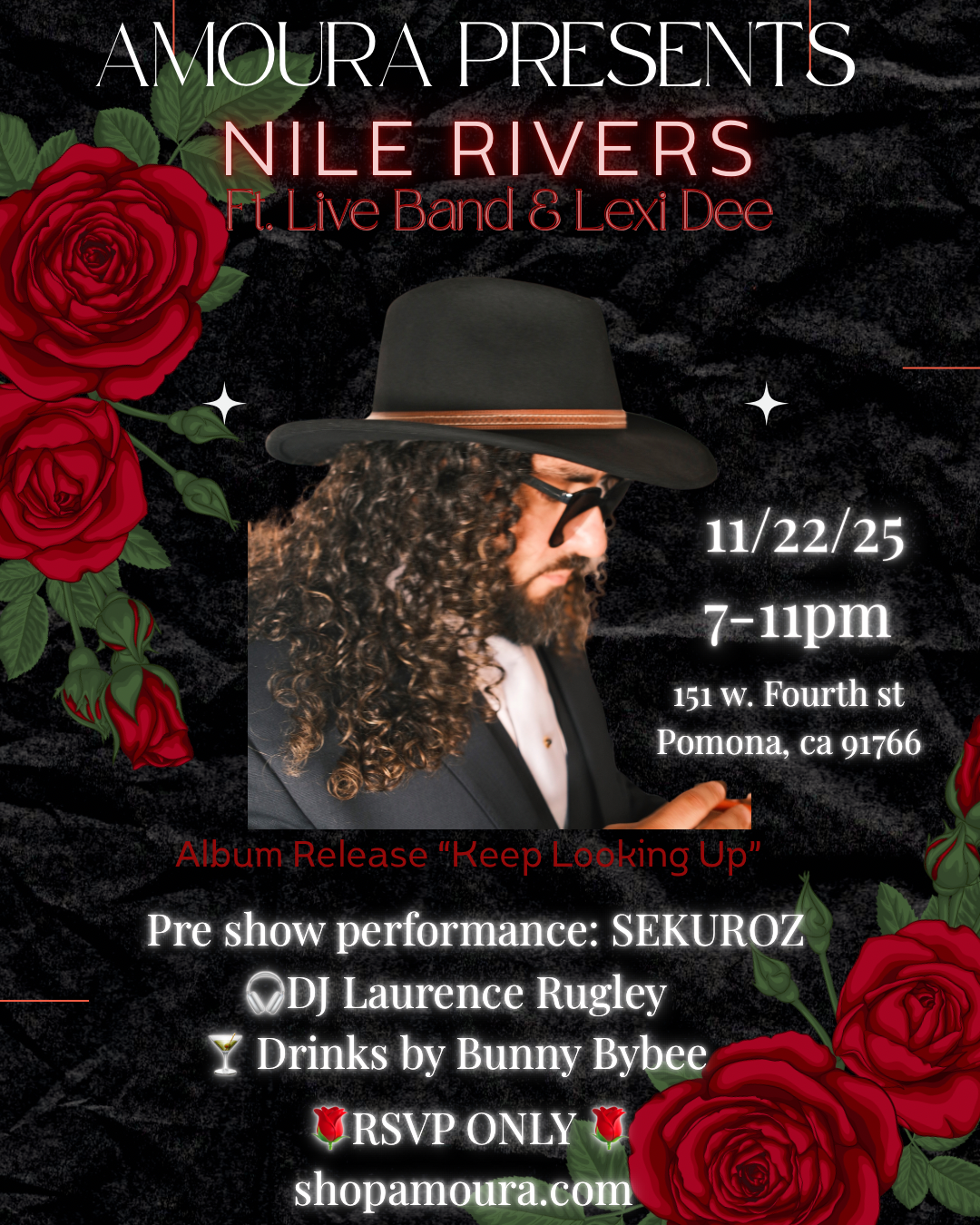 Amoura Presents: Nile Rivers “Keep Looking Up” Album release party