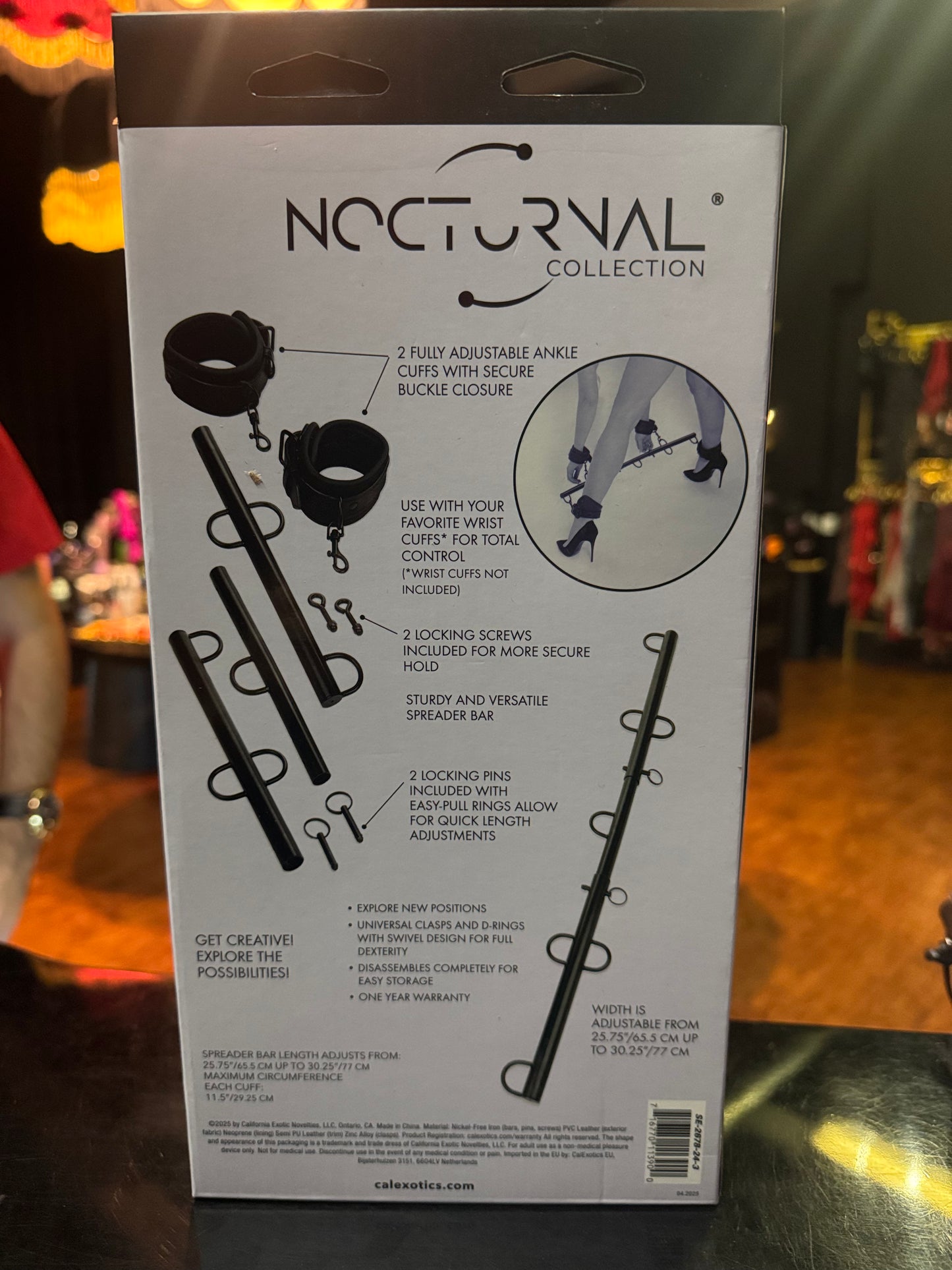 Nocturnal Spreader Bar with Cuffs