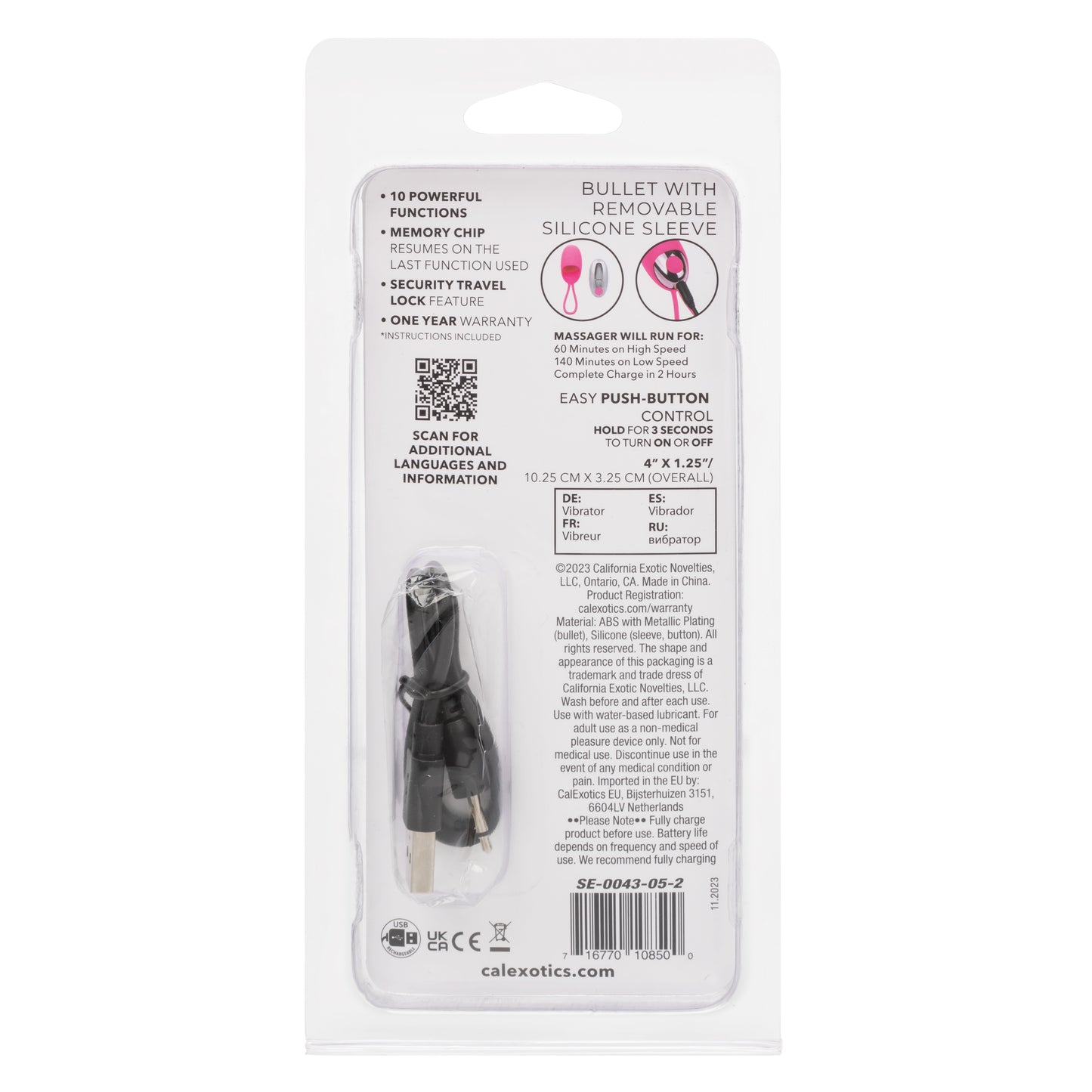 Turbo Buzz™ Bullet with Removable Silicone Sleeve - Pink