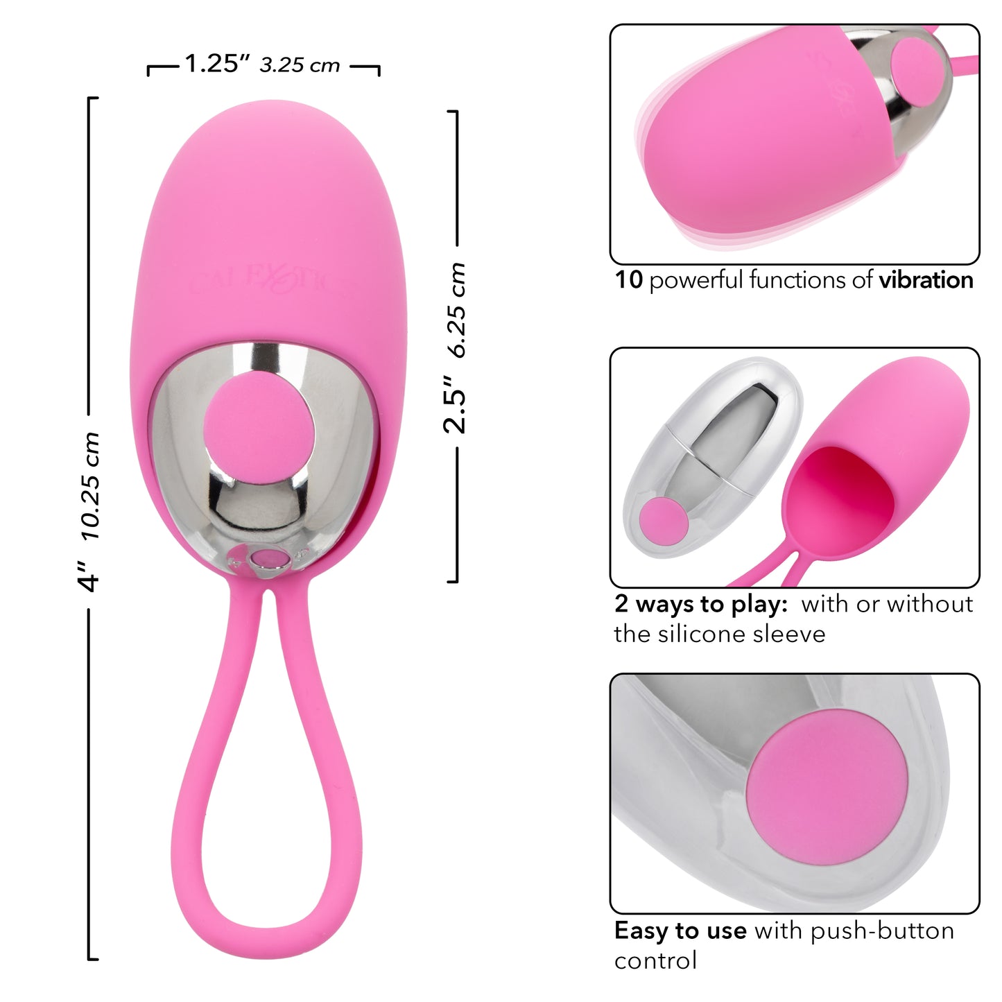 Turbo Buzz™ Bullet with Removable Silicone Sleeve - Pink