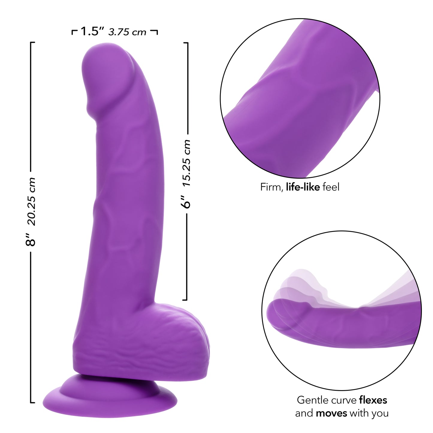 Neon® Silicone Studs® 6"/15.25 cm - Purple