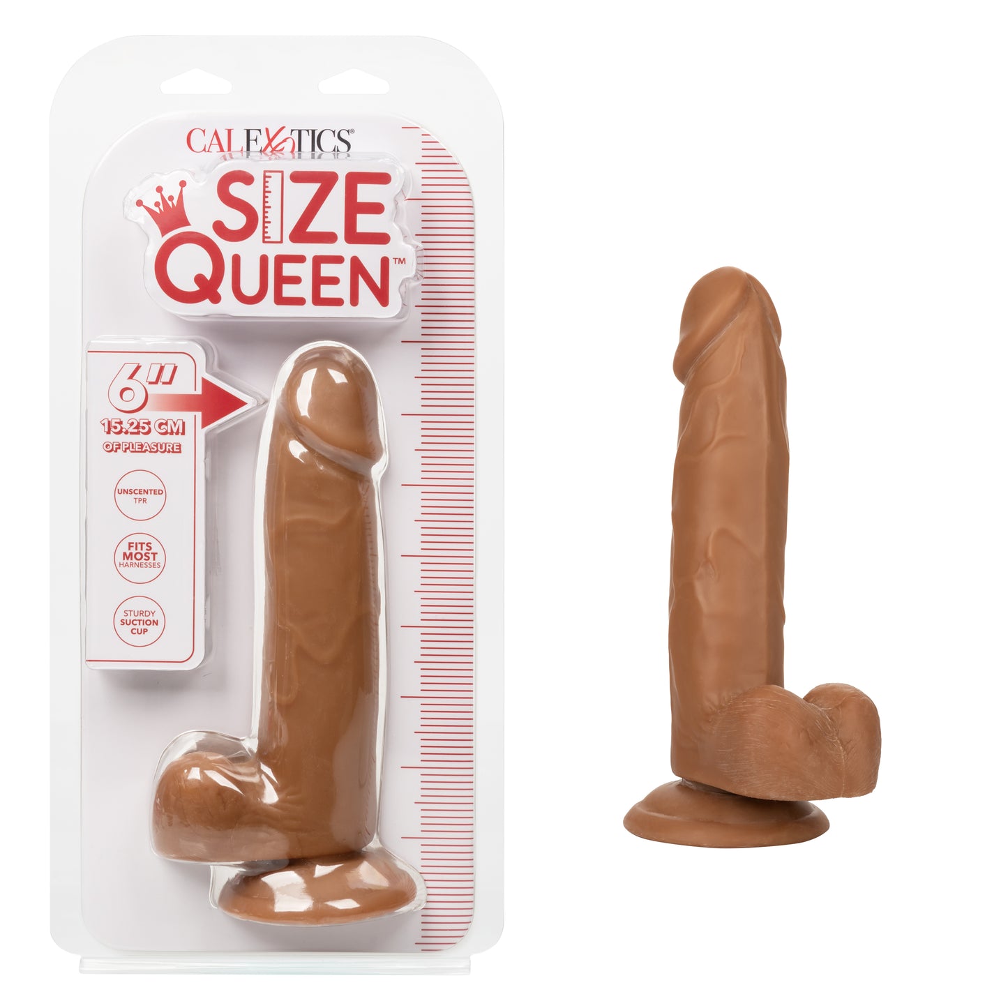 Size Queen® 6"/15.25 cm - Brown