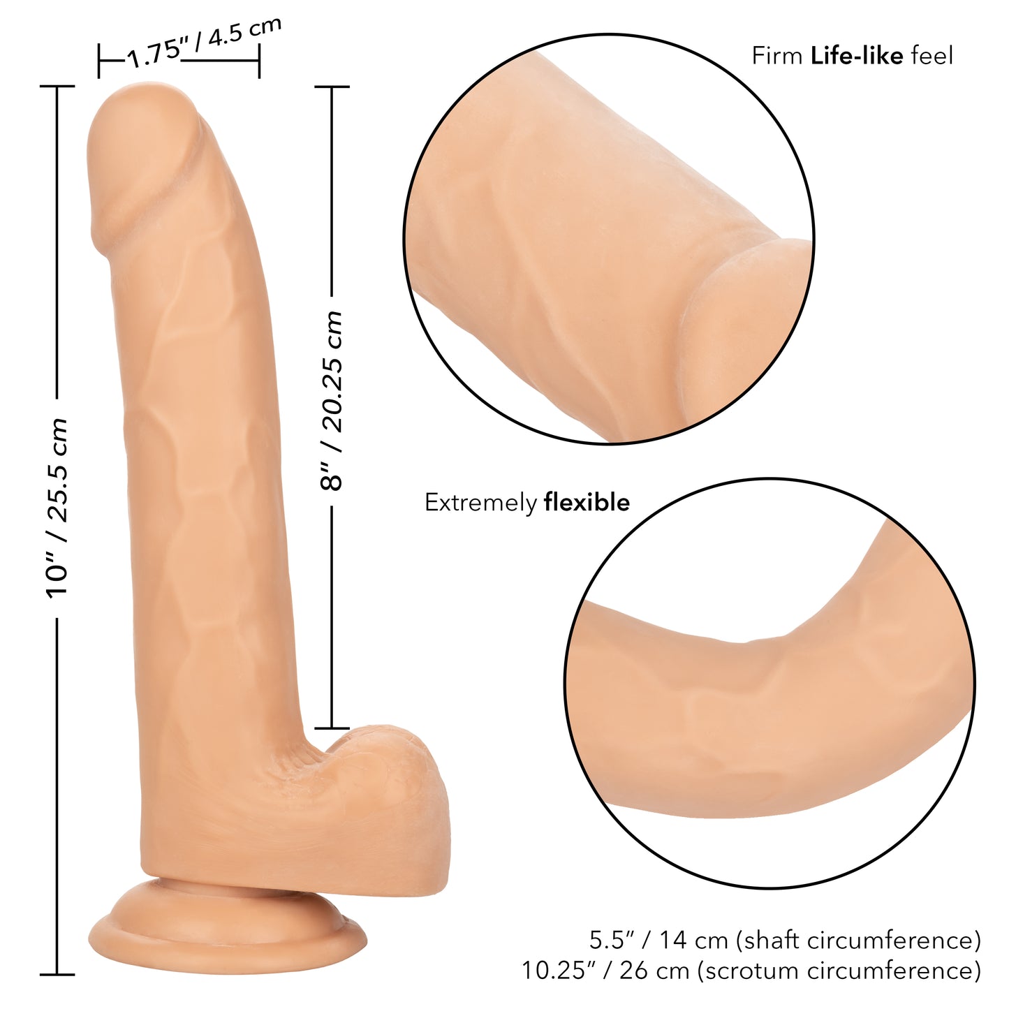 Size Queen® 8"/20.25 cm - Ivory