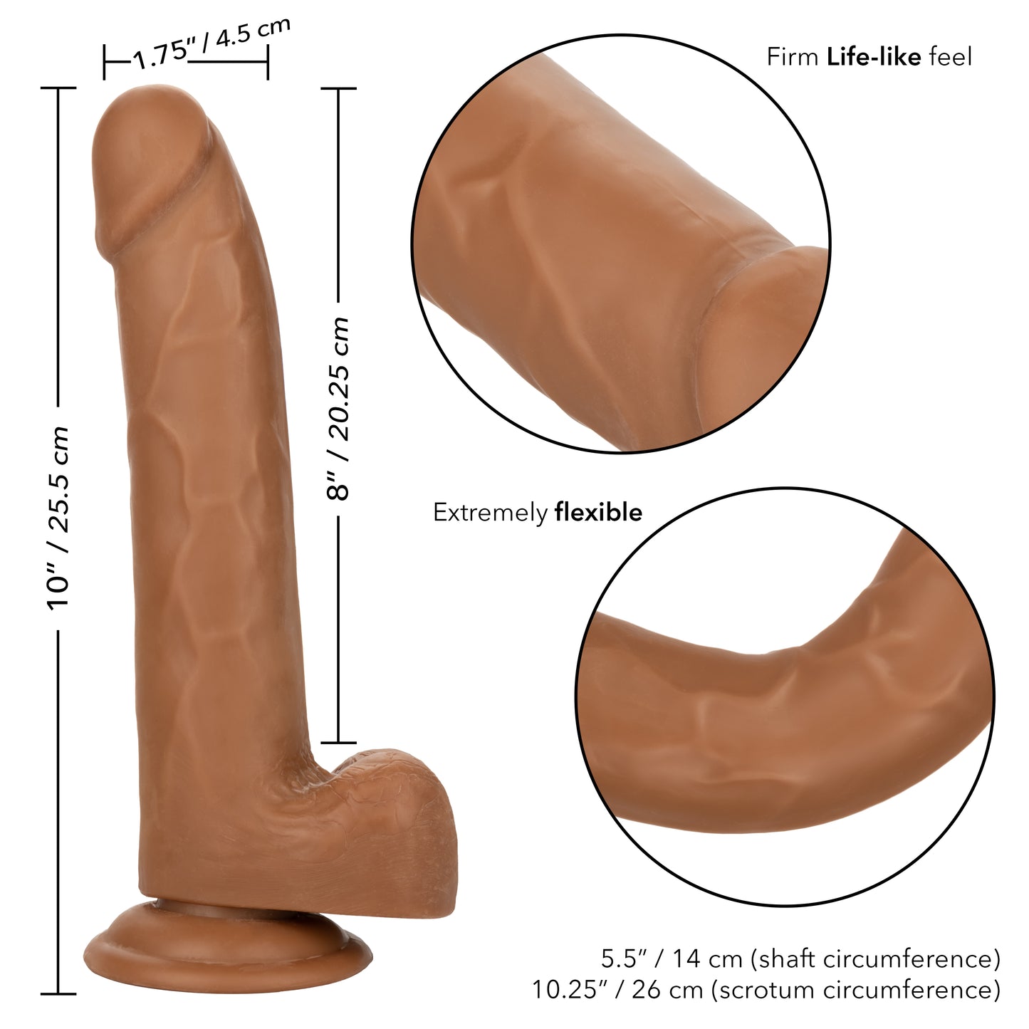 Size Queen® 8"/20.25 cm - Brown