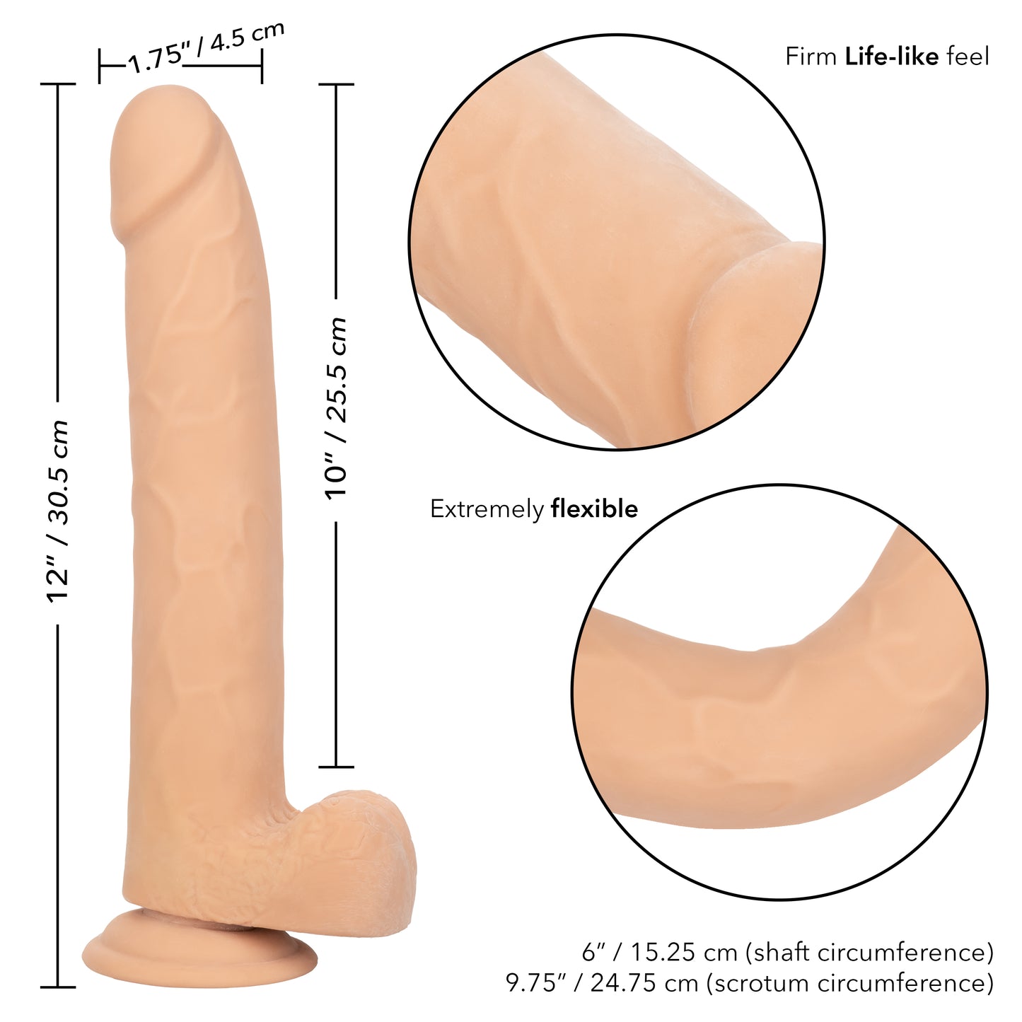 Size Queen® 10"/25.5 cm - Ivory