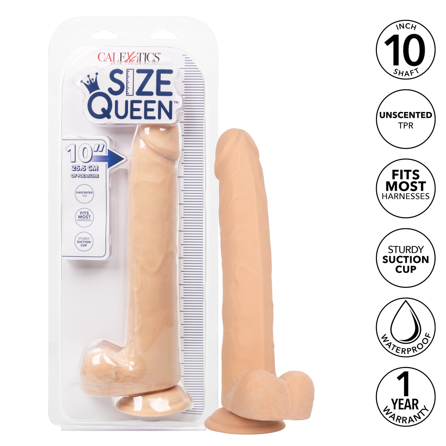 Size Queen® 10"/25.5 cm - Ivory