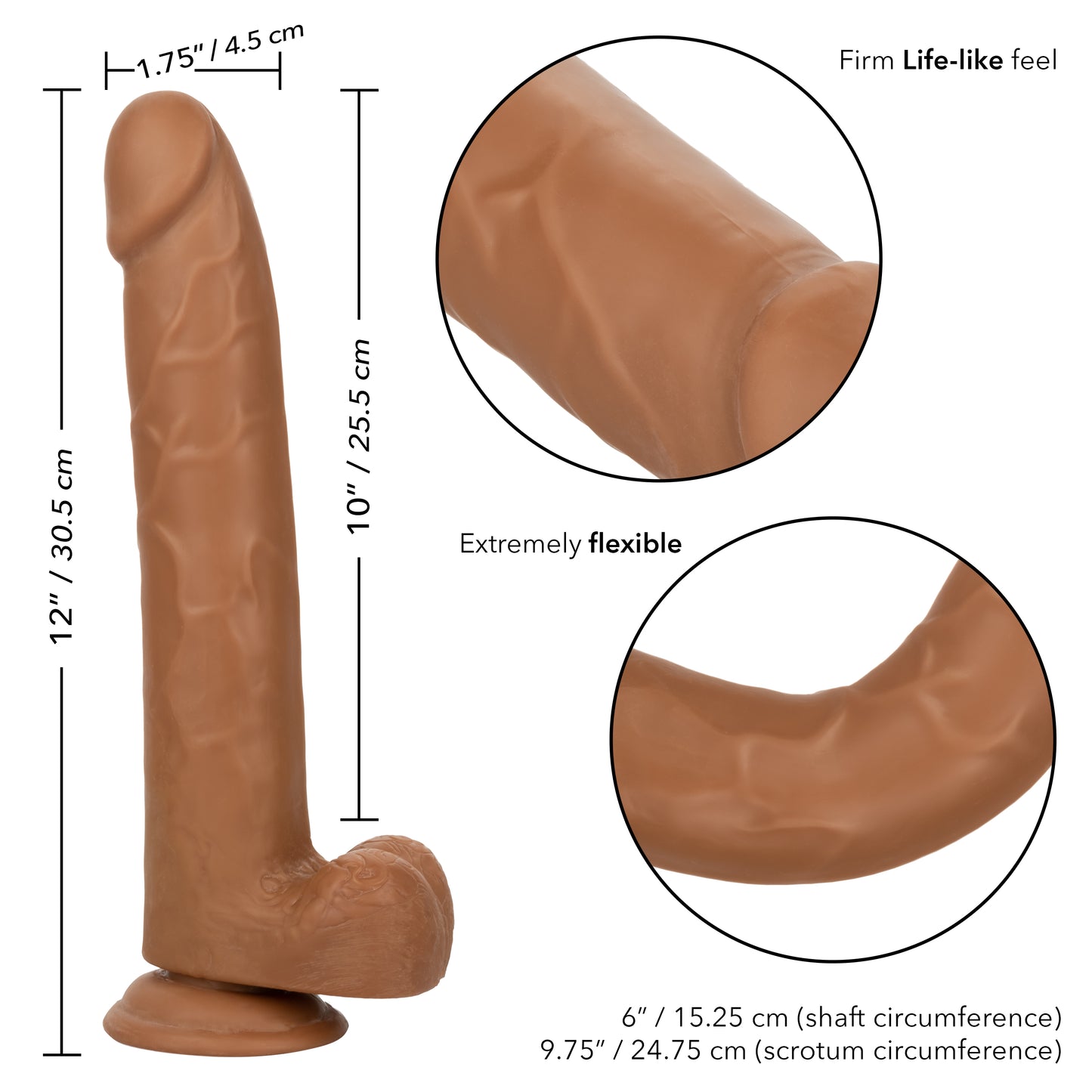 Size Queen® 10"/25.5 cm - Brown