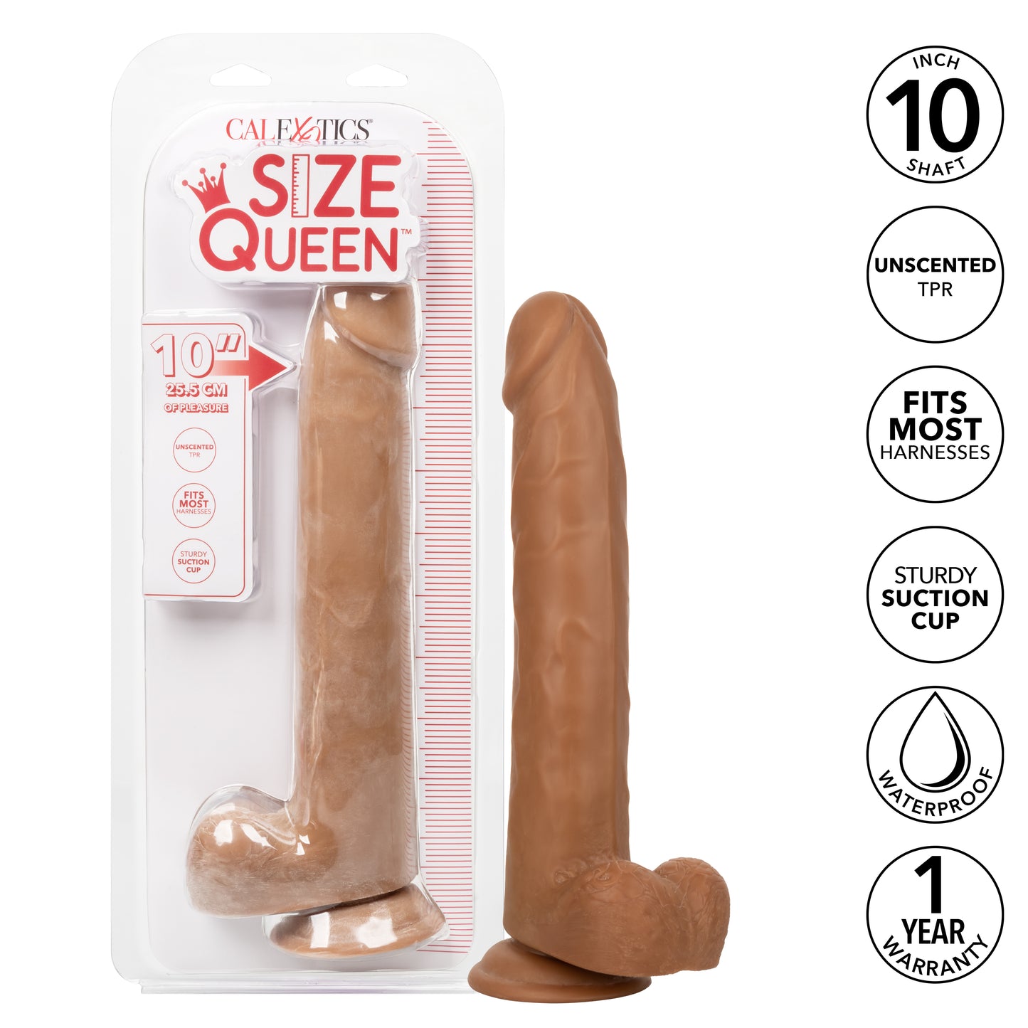 Size Queen® 10"/25.5 cm - Brown