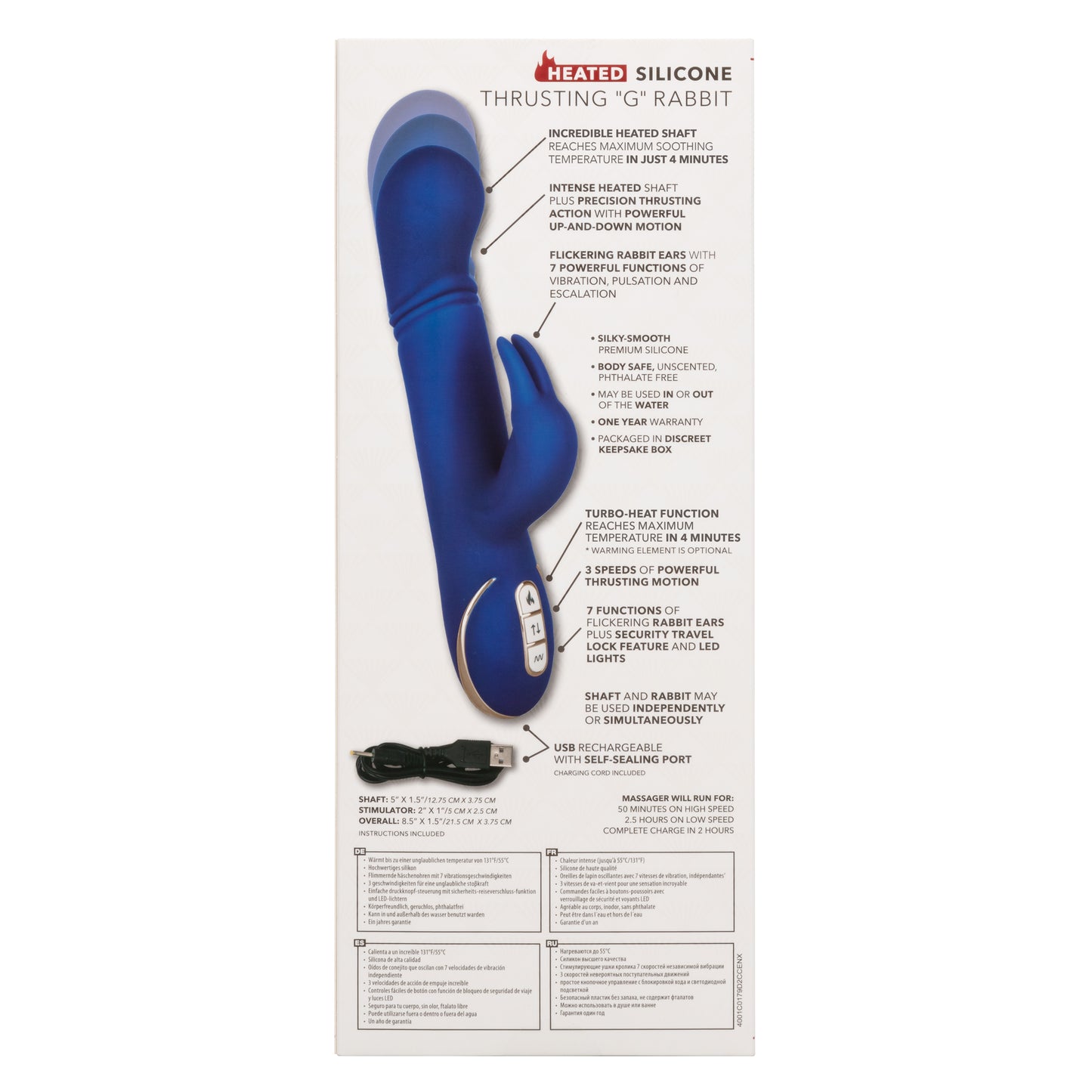 Jack Rabbit® Signature Heated Silicone Thrusting "G" Rabbit