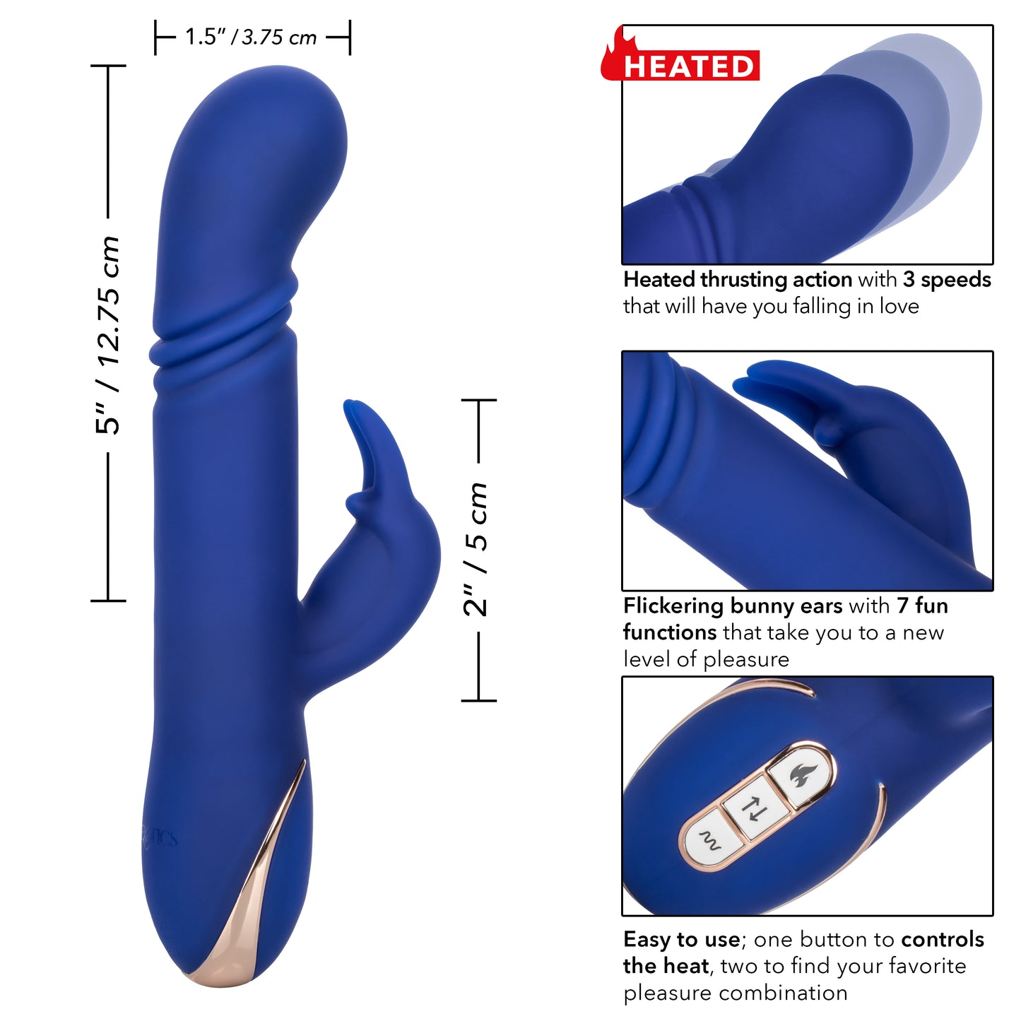 Jack Rabbit® Signature Heated Silicone Thrusting "G" Rabbit