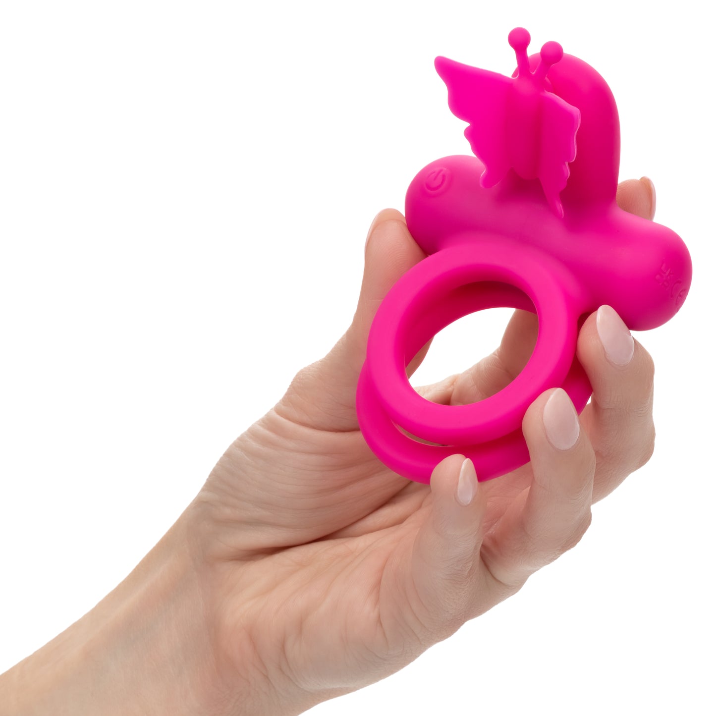 Silicone Rechargeable Dual Butterfly Ring