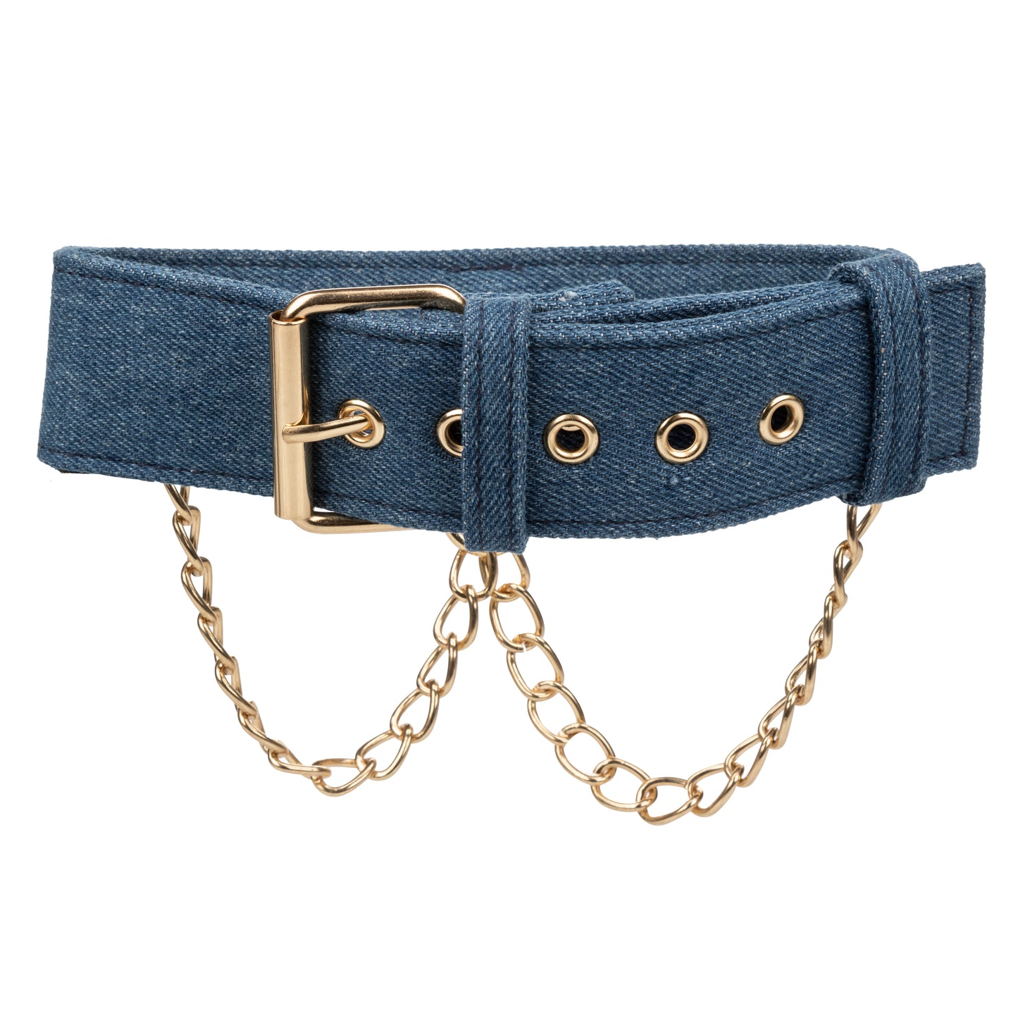 Ride 'em™ Premium Denim Collection Collar with Leash