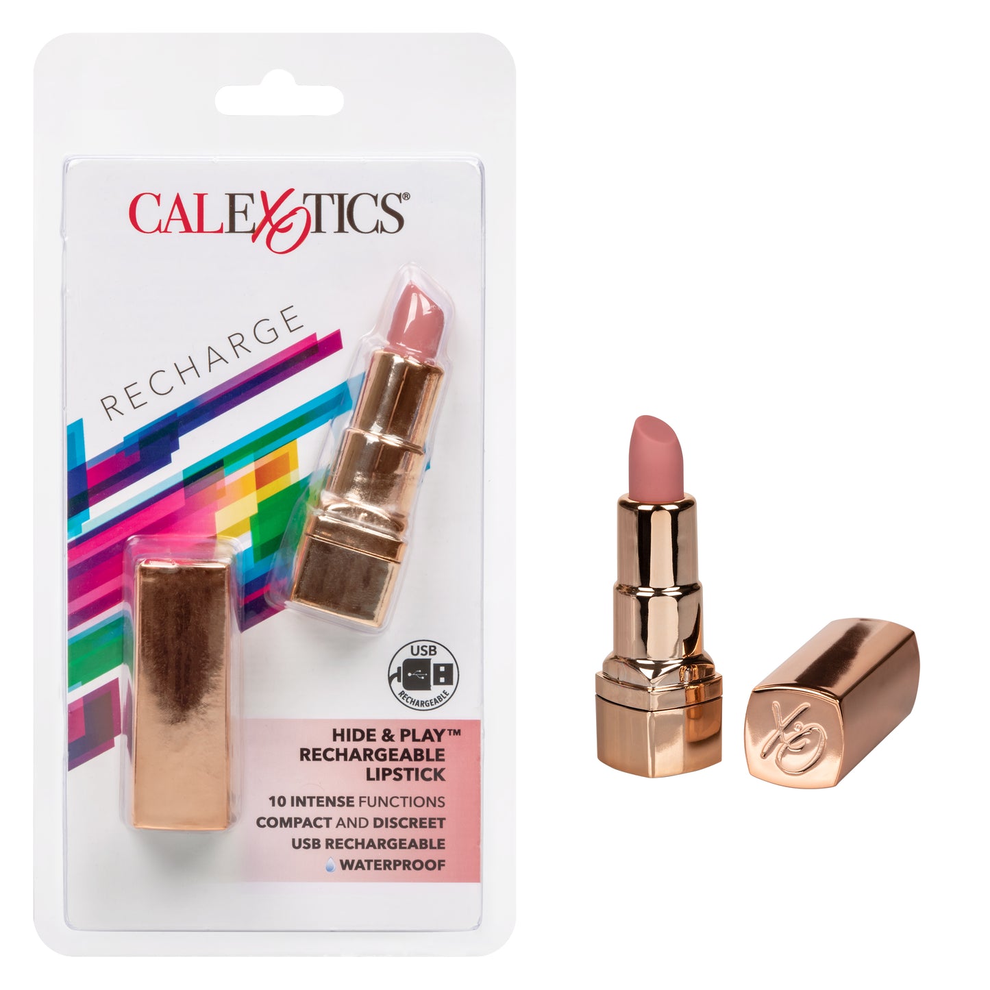 Hide & Play™ Rechargeable Lipstick - PINK