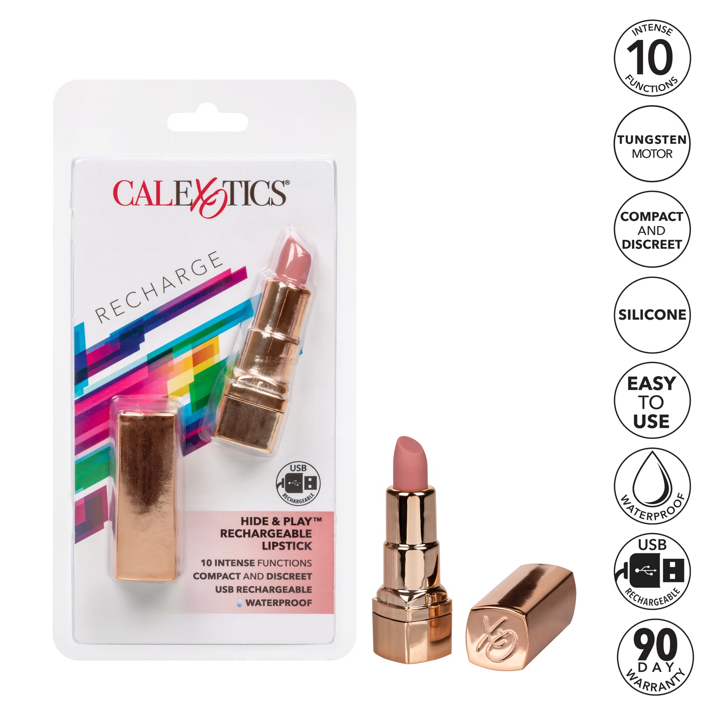 Hide & Play™ Rechargeable Lipstick - PINK
