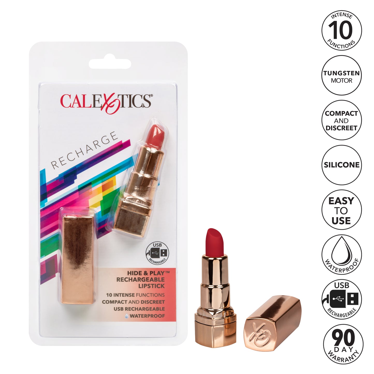 Hide & Play™ Rechargeable Lipstick - Red