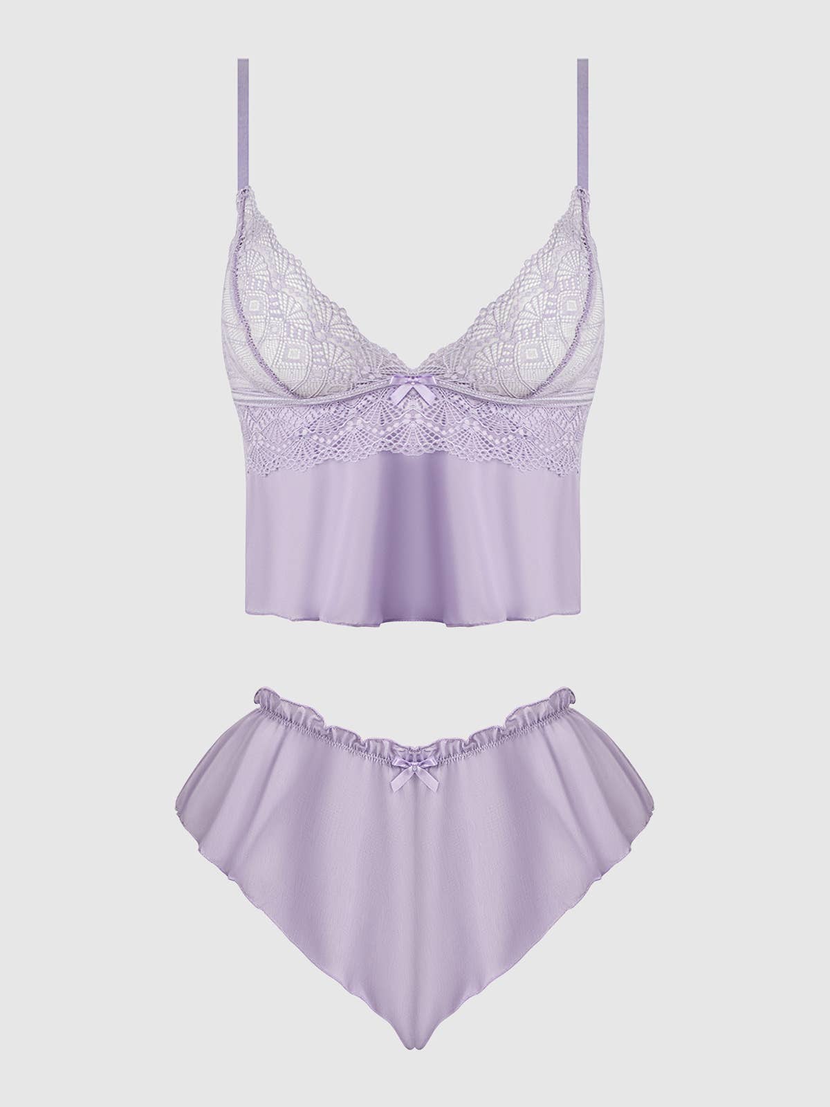 VIVIENNE TWO PIECE CAMI & TAP SHORT SET: LAVENDER / S