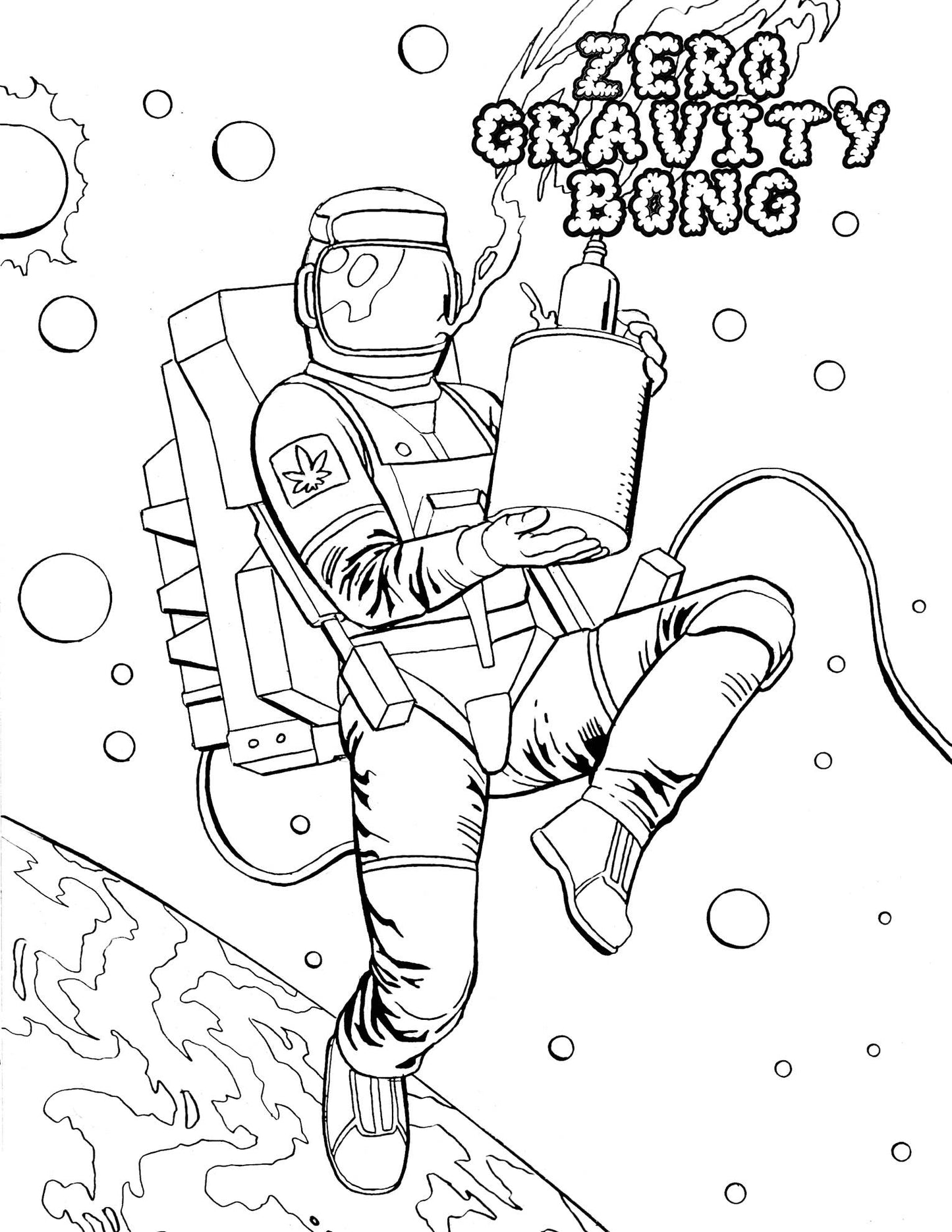 I Can Smoke Weed Out of That Coloring Book, CB-008: Green, White