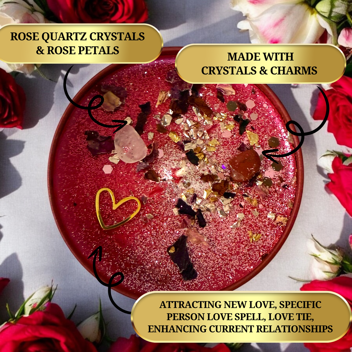 Love Spell Candle - Attracting New Love, Specific Person: Red / Small 4oz