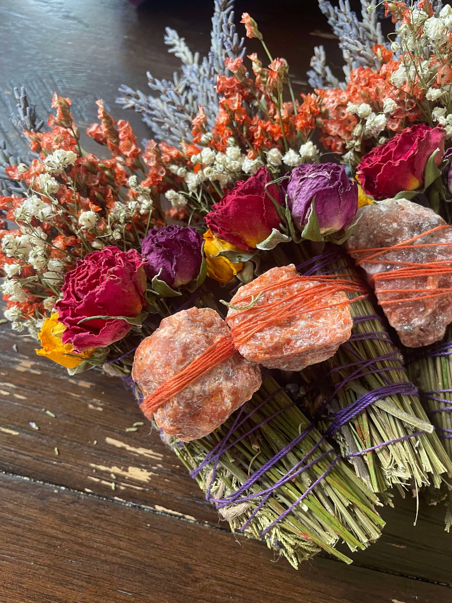 Sunstone Smudge Stick, Cedar and Lavender Smoke Cleansing Wa