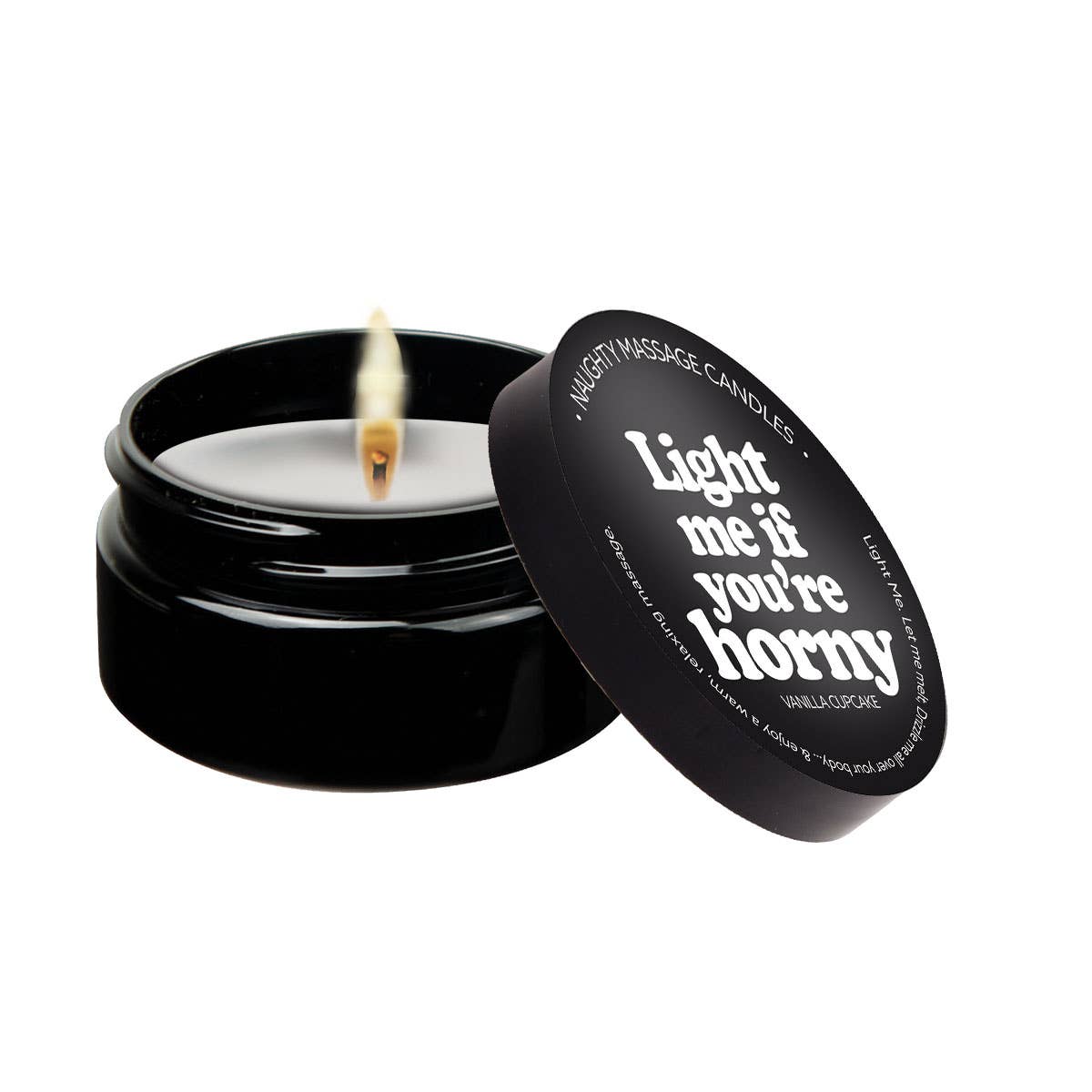 Naughty Notes Mini Massage Candle - Vanilla Creme Scent: Love You