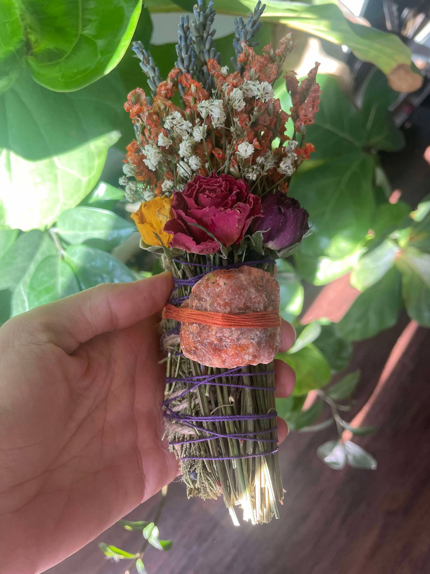 Sunstone Smudge Stick, Cedar and Lavender Smoke Cleansing Wa