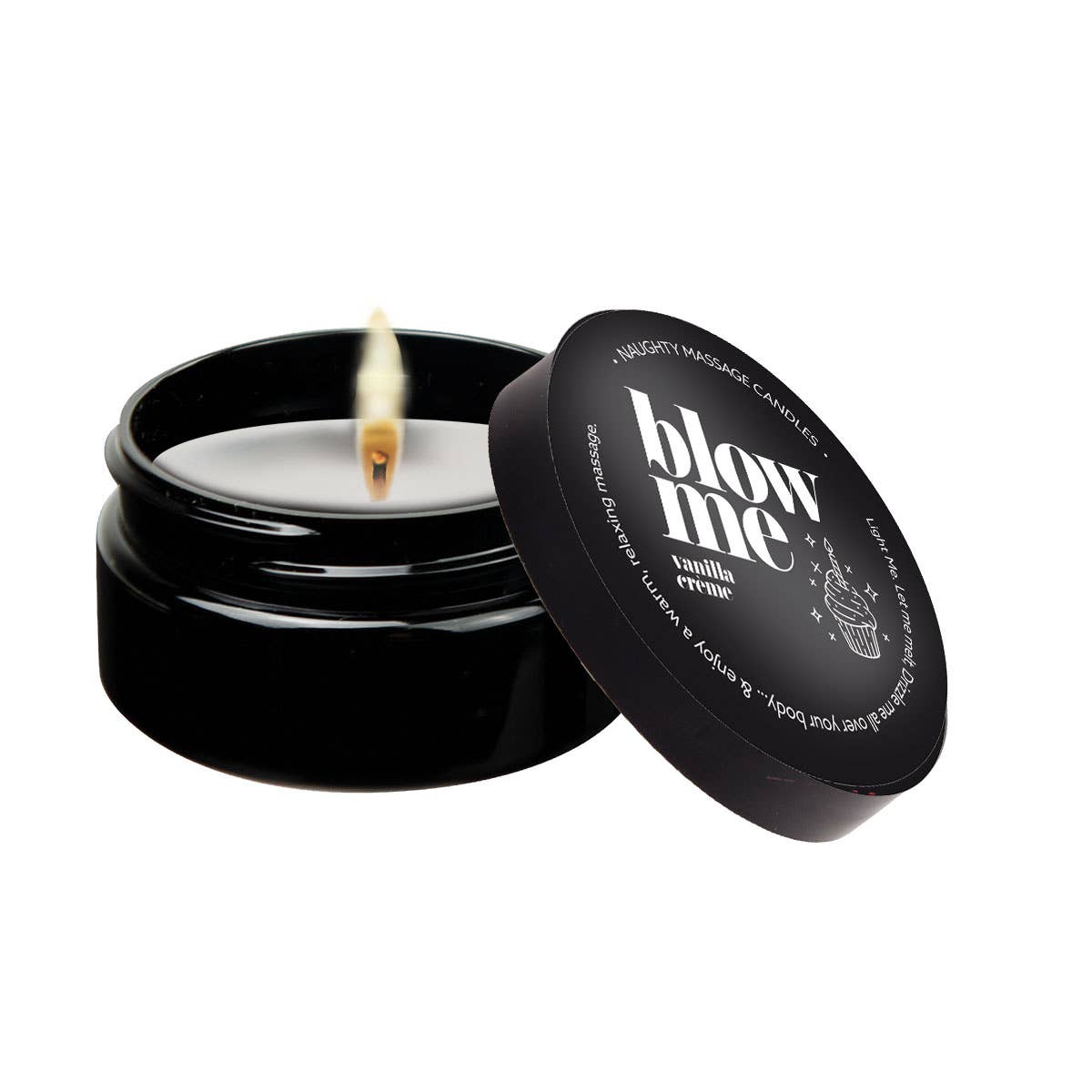 Naughty Notes Mini Massage Candle - Vanilla Creme Scent: Love You