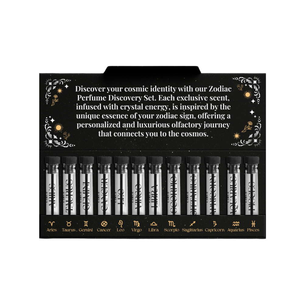 Zodiac Gemstone Perfume Oils  Discovery Set - 12 Piece Perfume Oil Sampler - Wholesales