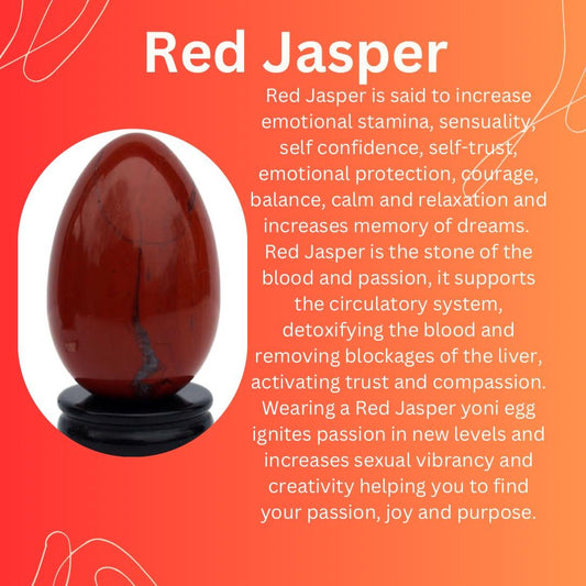 Crystal Yoni Egg/ RED JASPER