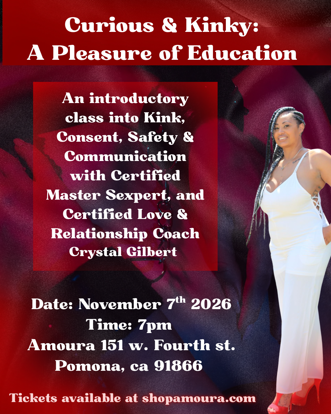 Curious & Kinky: A Pleasure of Education workshop with Sexpert, Crystal Gilbert