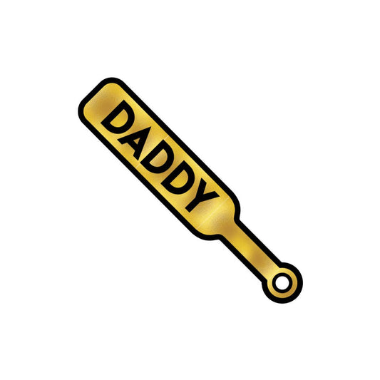 Daddy Paddle Enamel Pin, EPT-009: Black, Gold
