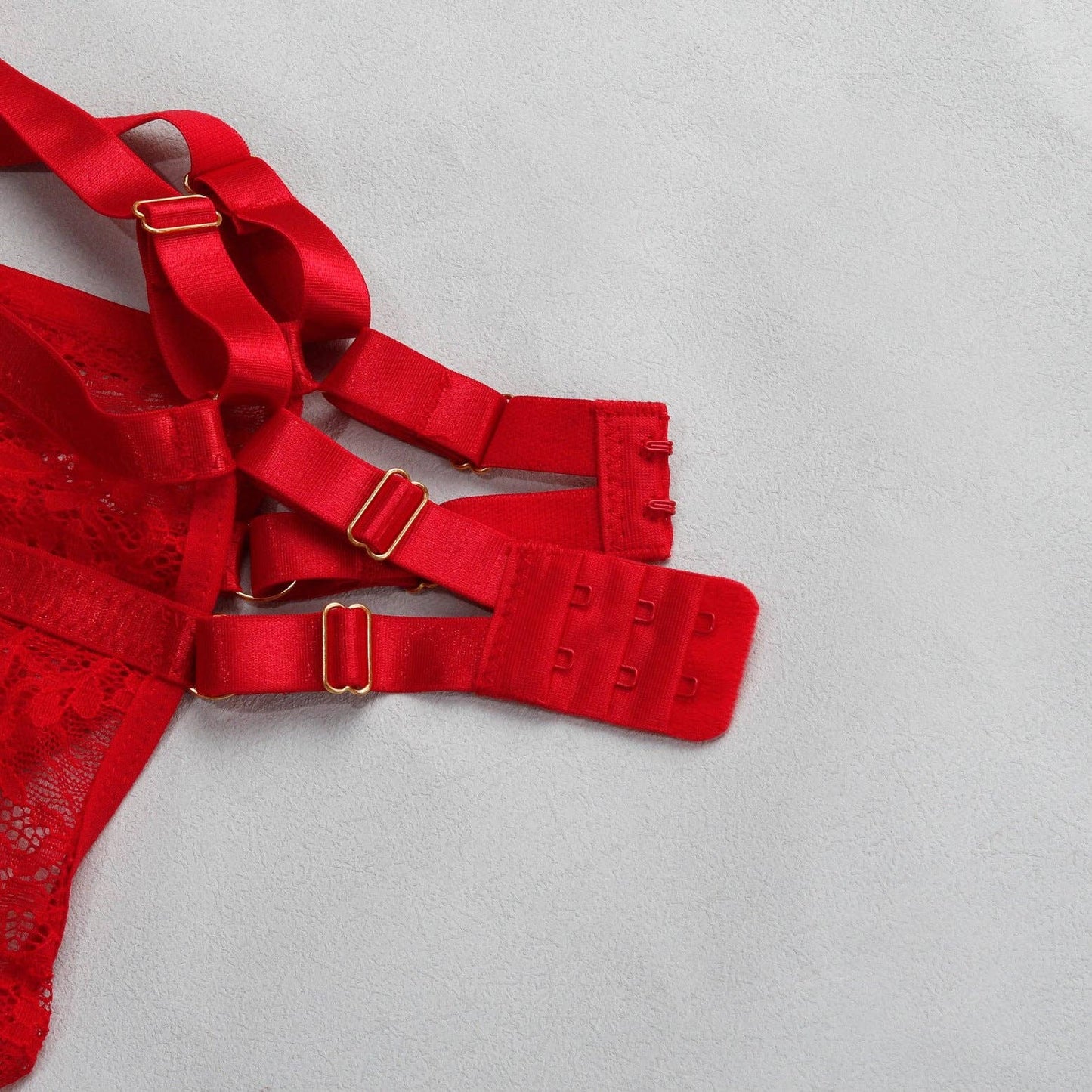 Lucky Floral Lace Side Split Lingerie Chemise Set