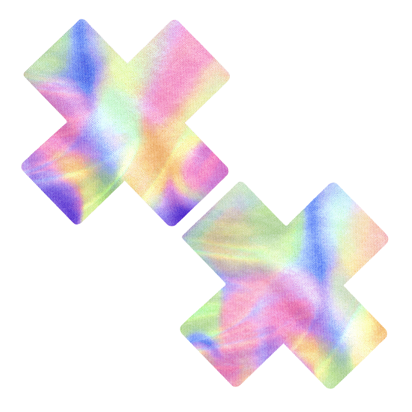 Unicorn Pastry Puff Tie Dye UV Iridescent X Nipple Covers - J Valentine Fabric: MUL / O/S
