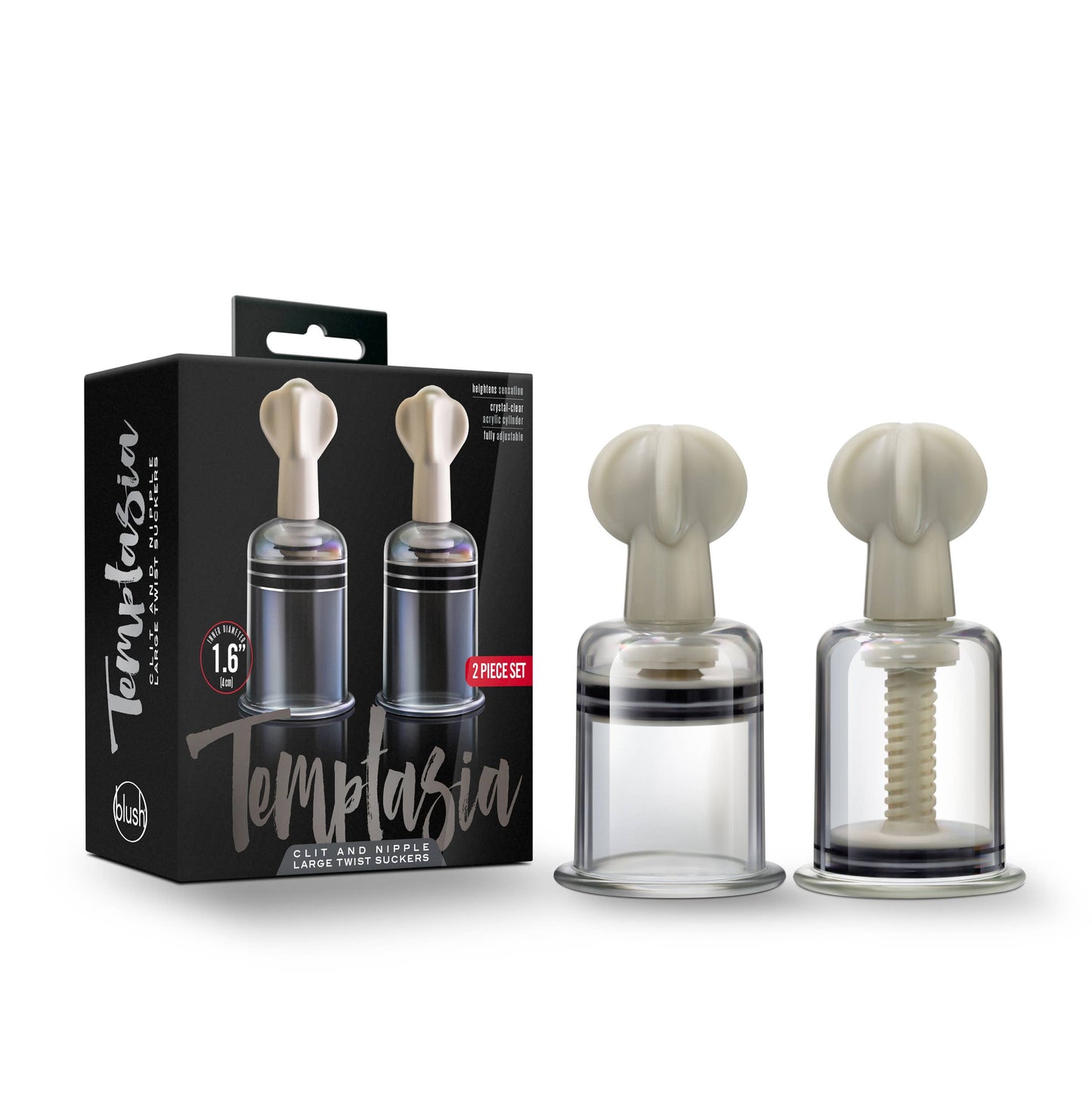 Temptasia - Clit And Nipple Large Twist Suckers - Set of 2