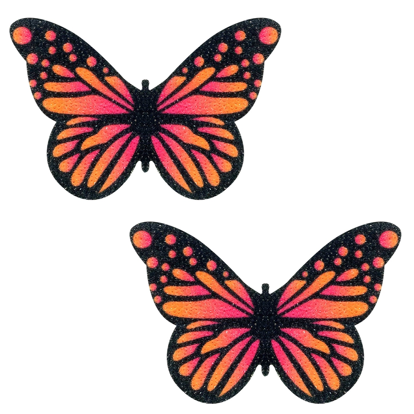 Large Velvet Ombre Butterfly Kisses Nipple Cover Pasties: MULTI / O/S