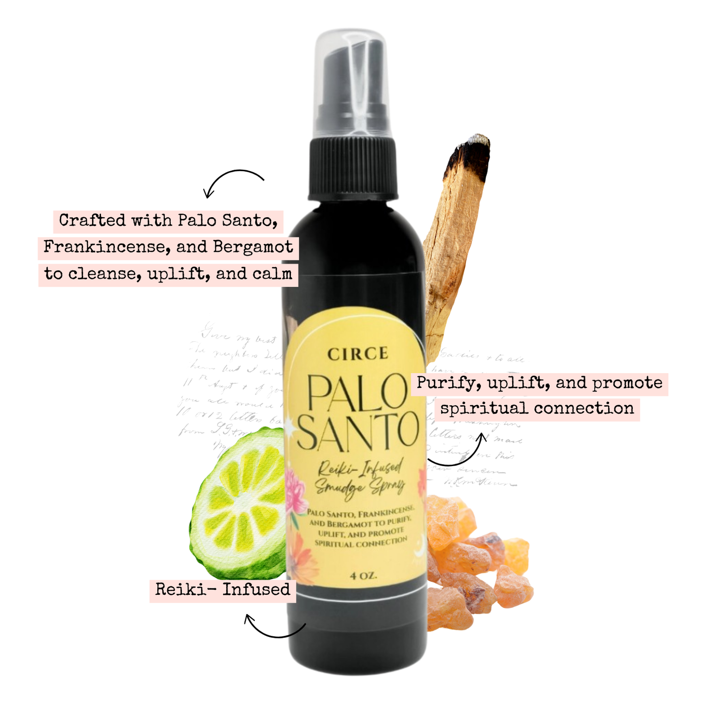 Palo Santo Smudge Spray | 4 oz - Wholesale
