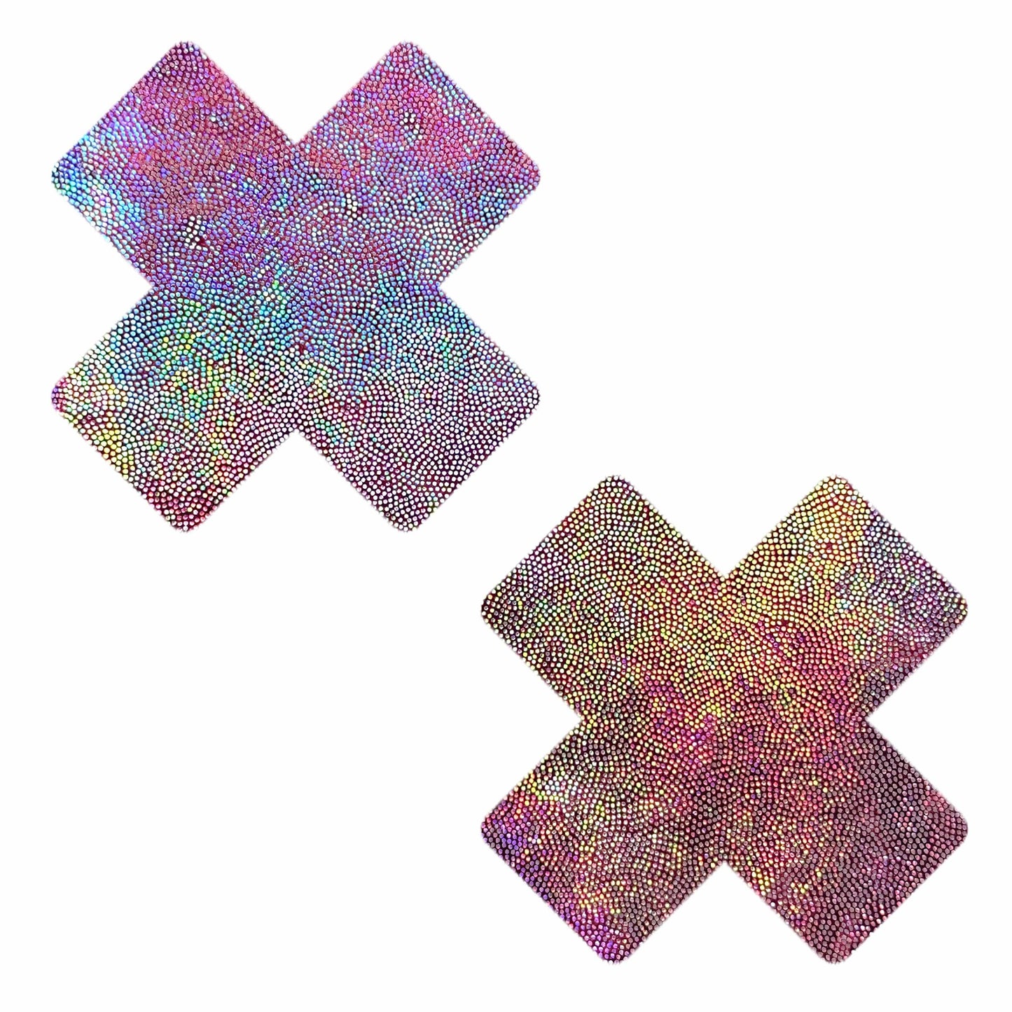 Perfect Pino Holographic X Factor Nipple Cover Pasties: Red / O/S
