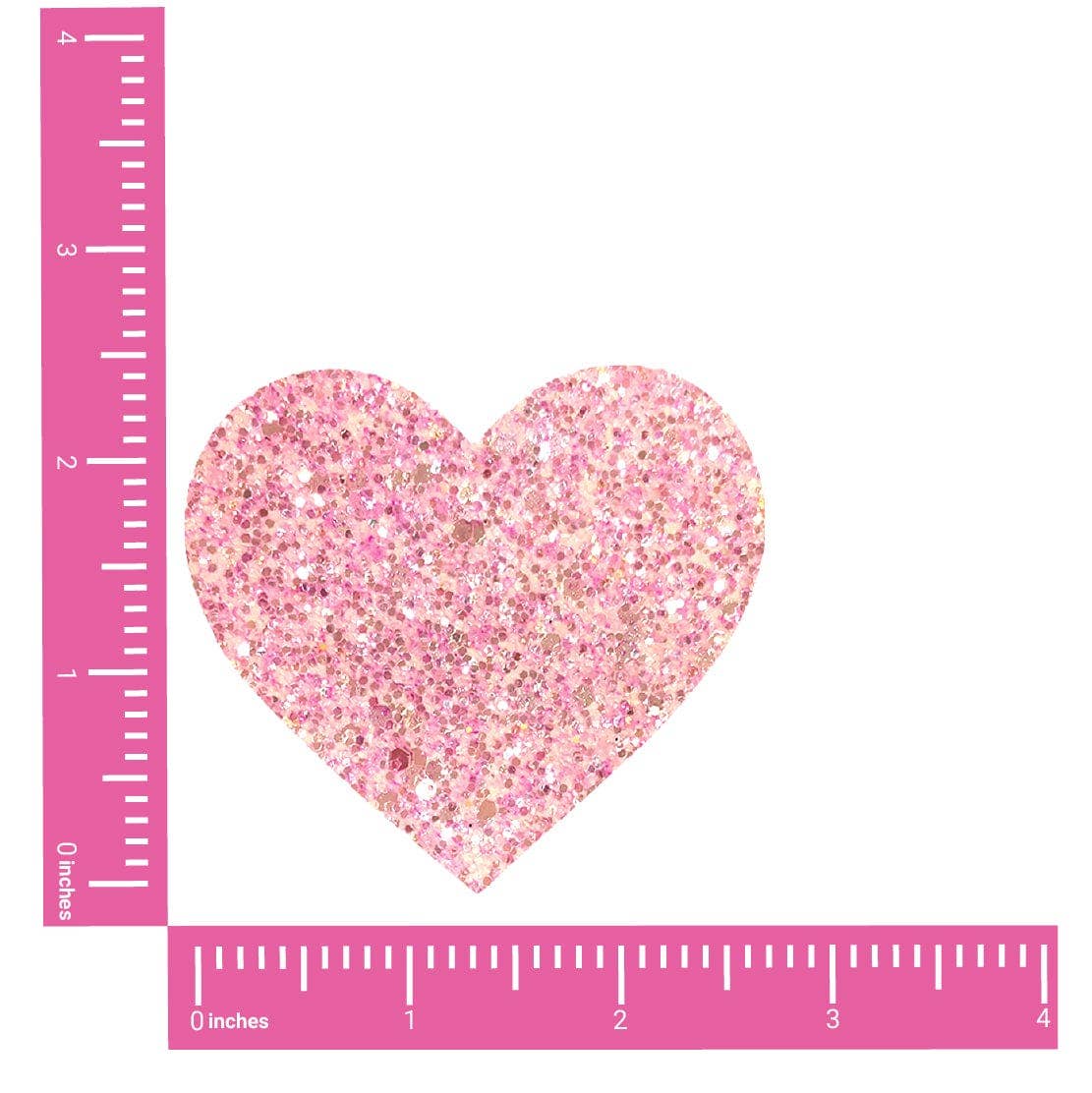 Powder Puff Pastel Baby Pink GlitterI Heart U Nipple Cover Pasties: Pink / O/S